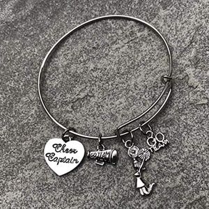 Cheer Captain Charm Bangle Bracelet- Girls